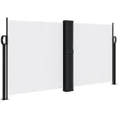 vidaXL Windscherm uittrekbaar 120x600 cm wit