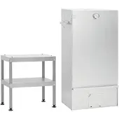 vidaXL BBQ-rookoven met tafel gegalvaniseerd staal