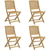 vidaXL Tuinstoelen 4 st inklapbaar 44x50x88 cm massief acaciahout