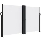 vidaXL Windscherm uittrekbaar 140x1200 cm wit