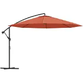 vidaXL Zweefparasol met aluminium paal 350 cm terracottakleurig