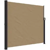 vidaXL Windscherm uittrekbaar 180x600 cm taupe