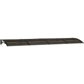 vidaXL Deurluifel Zwart 400x100 cm Polycarbonaat