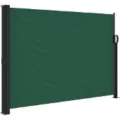 vidaXL Windscherm uittrekbaar 140x500 cm donkergroen