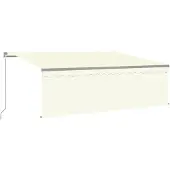 vidaXL Handmatige zonnetent met zonne-energie ledverlichting 4 x 3 m