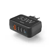Hama Snellader 4 poorts, 4x USB-A, 33 W Zwart