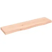 vidaXL Wandschap 80x20x4 cm onbehandeld massief eikenhout