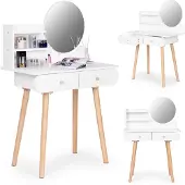 B2X Een grote, moderne make-uptafel met spiegels en opbergruimte