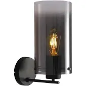 Freelight Wandlamp Ventotto H 33 cm rook glas zwart