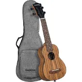 Cascha Soprano Ukulele Zebra Wood Natural Sopraanukelele