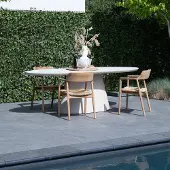 Giga Meubel Tuintafel Cleo Ovaal Beige 200cm
