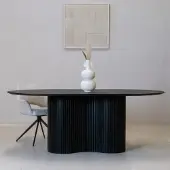 Giga Meubel Eettafel Ava Ovaal Zwart 200cm