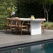 Giga Meubel Tuintafel Maya Deens Ovaal Wit 200cm