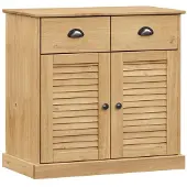 vidaXL Dressoir met lades VIGO 78x40x75 cm massief grenenhout