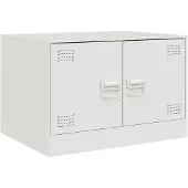 vidaXL Salontafel 67x50x44 cm staal wit
