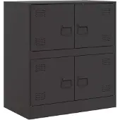 vidaXL Dressoir 67x39x73 cm staal zwart