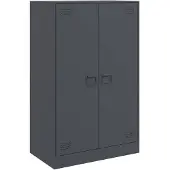 vidaXL Dressoir 67x39x107 cm staal antracietkleurig