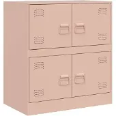 vidaXL Dressoir 67x39x73 cm staal roze