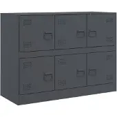 vidaXL Dressoir 99x39x73 cm staal antracietkleurig