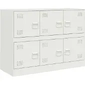 vidaXL Dressoir 99x39x73 cm staal wit