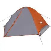 vidaXL Koepeltent 2-persoons waterdicht grijs en oranje