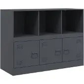 vidaXL Dressoir 99x39x73 cm staal antracietkleurig
