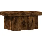 vidaXL Salontafel 80x55x40 cm bewerkt hout gerookt eikenkleurig