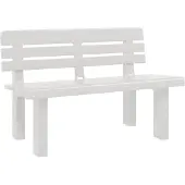 vidaXL Tuinbankje 110x52x71 cm polypropeen wit