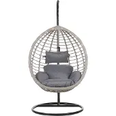 Beliani TOLLO - Hangstoel - Grijs - 106 cm - PE rotan