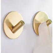 EAVY Zelfklevende Handdoekhaakjes Goud - Set van 2 Handdoekhouders
