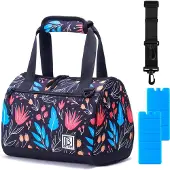 Brisby 4 Laags Geïsoleerde Koeltas - Lunchtas 10 Liter - Night Flower
