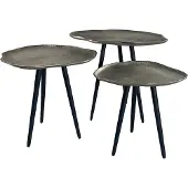 Oist Design Giulia set of 3 Coffee Tables - Aluminium Champagne - 52 x 39 x 45 cm