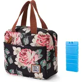 Brisby 4 Laags Geïsoleerde Koeltas - Lunchtas - Kolftas 4 liter - Bloemetjes