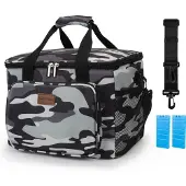 Packaway 4 Laags Geïsoleerde Koeltas - Lunchtas 15 liter - Camouflage grijs