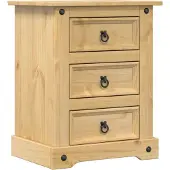 vidaXL Nachtkastje Corona 53x39x66 cm massief grenenhout