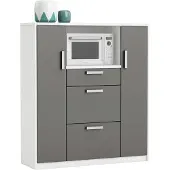 Young Furniture Keukenkast Range 116 cm breed wit met antraciet