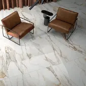 Navale Gelo vloertegel 60x120cm wit goud marmer glans gerectificeerd