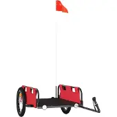 vidaXL Fietstrailer oxford stof en ijzer rood