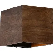 QAZQA Smart wandlamp walnoot hout incl. Wifi G9 - Transfer