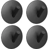 EAVY - Set van 4 Zelfklevende handdoekhaakjes RVS - Gunmetal