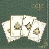 IHR Servetten GOUDEN EDITIE GROEN 33x33 cm 20 stuks