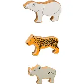 Lanka Kade Wildlife 2 set van 3 houten dieren