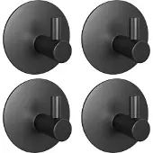 EAVY - Set van 4 Zelfklevende handdoekhaakjes RVS - Gunmetal