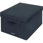 Leitz Stoffen medium opbergdoos donkergrijs (2 stuks)