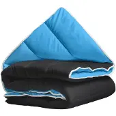 Sleeptime All in one lazy dekbed - Dekbed en overtrek in 1 - Zwart/Blauw - 200x200 cm