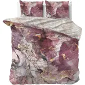 Sleeptime dekbedovertrek Breccia roze - katoensatijn - 2-persoons (200x220 +2st. 60x70 cm)
