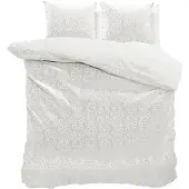 Sleeptime Velvet dekbedovertrek Sultan - embossed - wit - 1-persoons (140x220 + 60x70 cm)