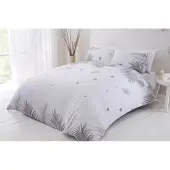Purest Home dekbedovertrek Tropics - polykatoen - grijs - Lits-jumeaux (230x220 + 2st. 50x75 cm)