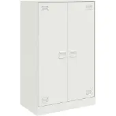 vidaXL Dressoir 67x39x107 cm staal wit