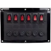 Talamex Switch Panel 6-fuses 114x165 Mm Zwart